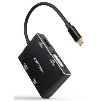 nanocable adaptador de video usb-c a hdmidvidisplayportvga