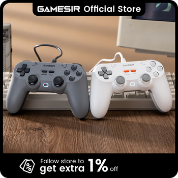 GameSir Tegenaria Lite Controlador retro con cable, latencia ultrabaja, palos de sensor Hall, 2 botones traseros para Nintendo Switch 2, PC