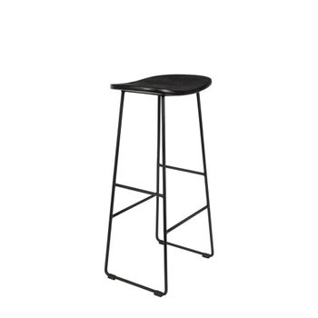 Taburete de bar de madera negra