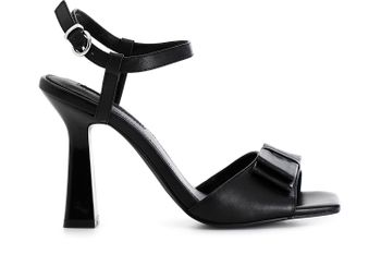 sandalias de piel con lazo black