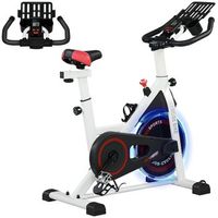 bicicleta estatica rolipo bicicleta estatica con resistencia regulable volante de inercia de 8 kg pantalla lcd y asiento ajustable