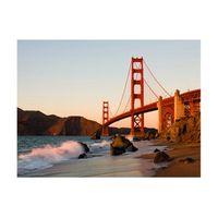 papel pintado 3d - puerta golden gate - puesta del sol san francisco 300x231 cm