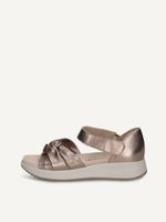 caprice sandal brown made of leather without heel size 37