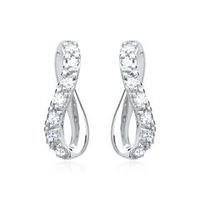 pendientes 14 quilates oro blanco 14 diamantes 0133 ct