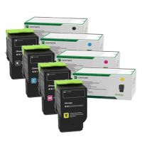 lexmark 78c2xk0y0 full set original extra high capacity return program toners 4 pack