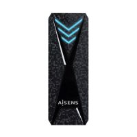 caja externa ssd m2 nvme aisens asm2-rgb013b usb 32 gen2 rgb sin tornillos abs negra