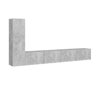 Juego de mueble para tv de 3 piezas aglomerado gris hormigón