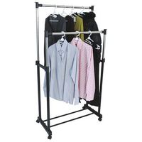 colgador doble para ropa con ruedecillas