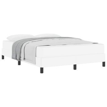 Estructura De Cama Con Colchón Puro 140 X 190 Cm Tela Vidaxl
