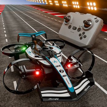 LYZRC L1 PRO 2 EN 1 Coche de Cochereras y Dron Volador de Tierra y Aire con Modo de Altitud,Acrobacias de Vuelo,Control