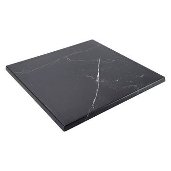 Tablero Cuadrado Laminado 60 X 60 Cm Mármol Negro, Haussmann - Oviala