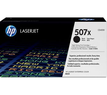 HP 507X Black Toner Cartridge, Black