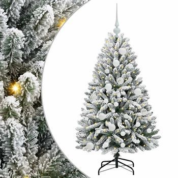 Árbol De Navidad Artificial Verde Y 120 Cm Pvc Y Metal Vidaxl