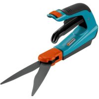 gardena comfort 8735-20 tijeras de cesped orientables con mango ergonomico lamas onduladas con recubrimiento antiadherente y bloqueo de seguridad