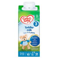 cow  gate 3 toddler milk formula liquid 1-3 years