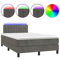 cama tapizada 203x120x88 cm terciopelo - gris