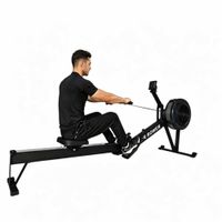 maquina de remo para fitness y culturismo con remos plegables ajustables y resistencia al viento de hasta 10 niveles adecuada para entrenamientos en casa y en el gimnasio