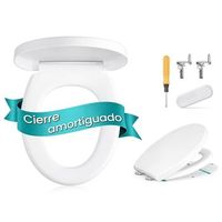 tapa de wc universal forma silencioso extraible plastico pp montaje - blanco