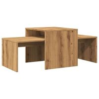 mesa de centro madera de ingenieria roble artisan 100x48x40 cm vidaxl