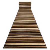 alfombra de pasillo royal 5374 ondas rayas beige  marron 120cm 120x540 cm
