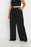 yours vaqueros holgados negros de pata ancha mujer curvy y tallas grandes yours