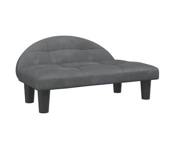 Vidaxl cama para perros de terciopelo gris oscuro 70x52x30 cm