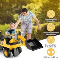 excavadora con asiento para ninos con espacio de almacenamiento debajo del asiento y cubo ajustable para ninos de 1 a 3 anos
