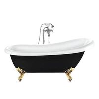 banera con patas richmond negra  171 cm patas aguila doradas
