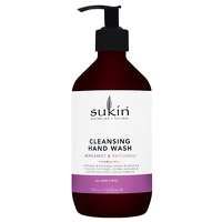 sukin cleansing hand wash bergamot and patchouli 500ml