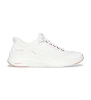 Skechers para mujer. 150413 Zapatillas Slip-ins Contour Foam Cozy Fit Golden Hour blanco (39), Plano, Cordones, Casual