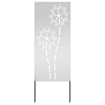 Pantalla De Privacidad Para Jardín Calado Plateado 50 X 140 Cm Vidaxl