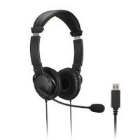 kensington auriculares usb-a clasicos con micrafono y control de volumen