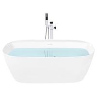 banera independiente ovalada 1700 x 800 mm de acrilico con borde fino moderna blanco tacuaral