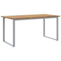 mesa de jardin  mesa de exterior gris 160 x 80 x 75 cm madera de acacia solida