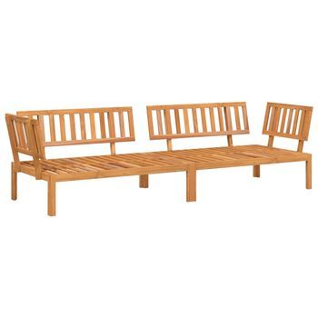 2 Uds Sofás De Esquina De Palets De Jardín | Sofá De Exterio Madera Maciza Acacia