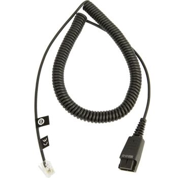 Cable de teléfono Jabra 8800-01-01 en espiral 2 m con conectores QD y RJ-10