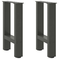 patas para mesa de centro antracita 2 unidades 38 x 42-43 cm acero vidaxl