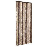 cortina mosquitera  mosquitera beige y marron claro 100x220 cm chenilla