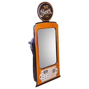 Espejo De Metal Naranja 42x82x5
