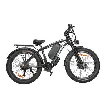 Baolujie Dp2602 Bicicleta De Montaña Eléctrica De Doble Motor 48v 23ah, Negra