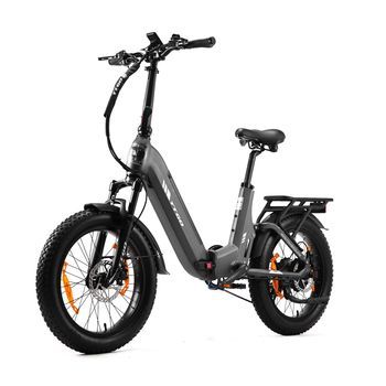 Bicicleta Eléctrica Plegable Ttgo F7 250w 48v 15ah, Fat Bike De 20”, Gris