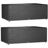fundas muebles jardin 2 uds  cubiertas muebles jardin 12 ojales rectangular 213x132x75 cm cfw45876