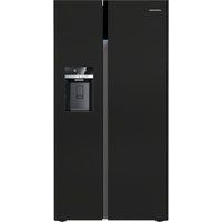 grundig american-style fridge freezer black gsbs16312b black