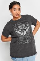 yours camiseta gris tarot the lovers mujer curvy y tallas grandes yours