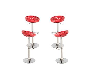 Pack 4 taburetes nest - rojo