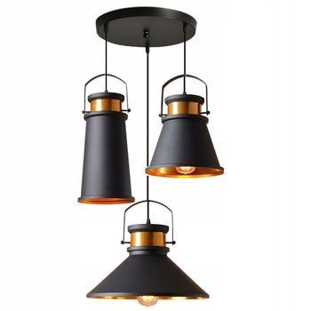 Lámpara Asti Abc Black / Gold