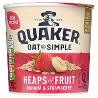 quaker oat so simple heaps of fruit banana  strawberry pot