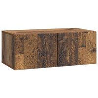 mueble de tv de pared 98 x 31 cm madera envejecida vidaxl