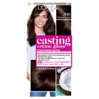 loreal paris casting creme gloss semi-permanent hair dye various shades - 300 darkest brown