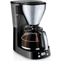 melitta easy top timer filter coffee machine - black  stainless steel stainless steel